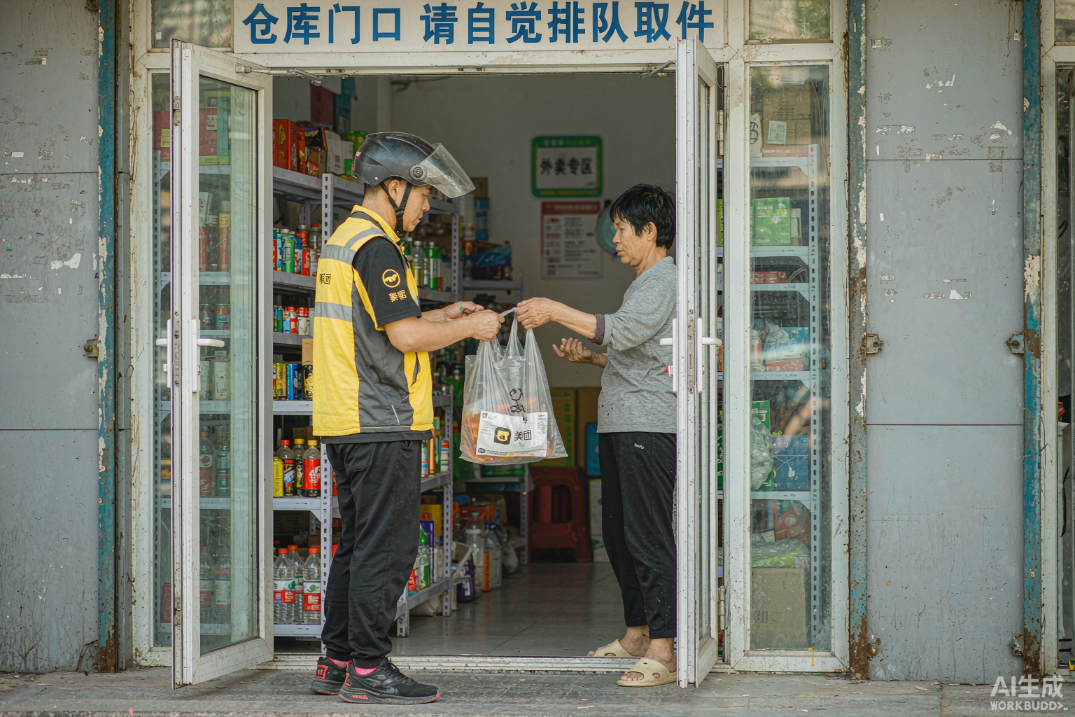 骑手取货