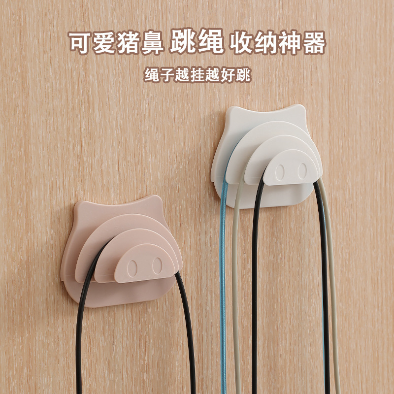 可爱猪无痕包包挂架免打孔挂钩粘胶强力门后领带粘钩厨房宿舍挂钩