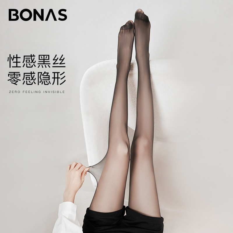 宝娜斯丝袜防勾丝超薄款高透黑丝性感光腿神器春秋款不掉档黑丝袜