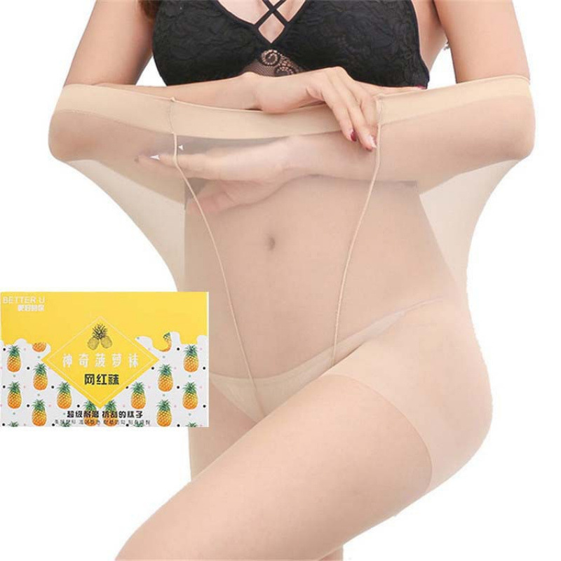 春夏超薄防勾丝袜包芯丝连裤袜加档纪梵连裤网红菠萝袜女厂家批发